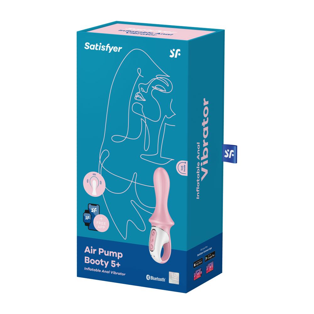 Satisfyer Air Pump Booty 5+ Red App Kontrol Ve Şişebilen&Titreşimli Vibratör