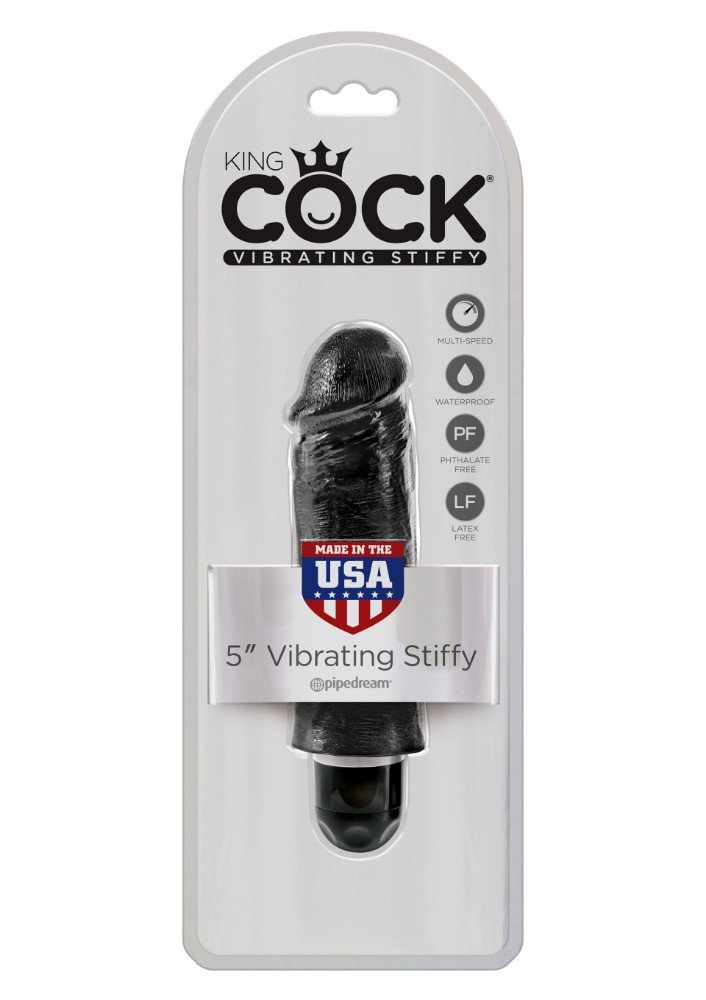 Pipedream King Cock Stiffy 13 Cm Siyah Realistik Vibratör