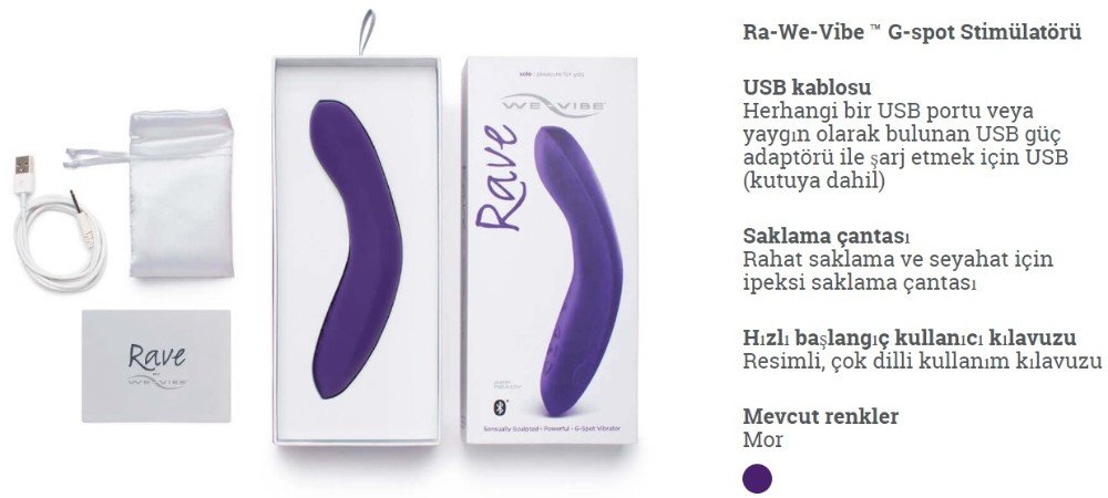 We-Vibe Rave Akıllı Telefon Kontrol G-Bölgesi Uyarıcı Vibratör