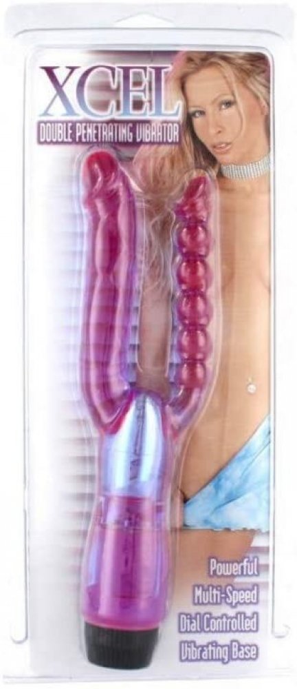 Seven Creations Xcel Anal ve Vajinal Jel Dokulu Güçlü Titreşimli Double Vibratör