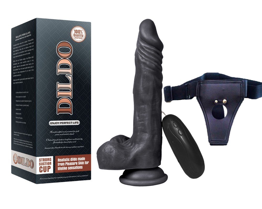 Dildo Series Xuanyuan 21 Cm 10 Modlu Titreşimli Belden Bağlamalı Realistik Penis