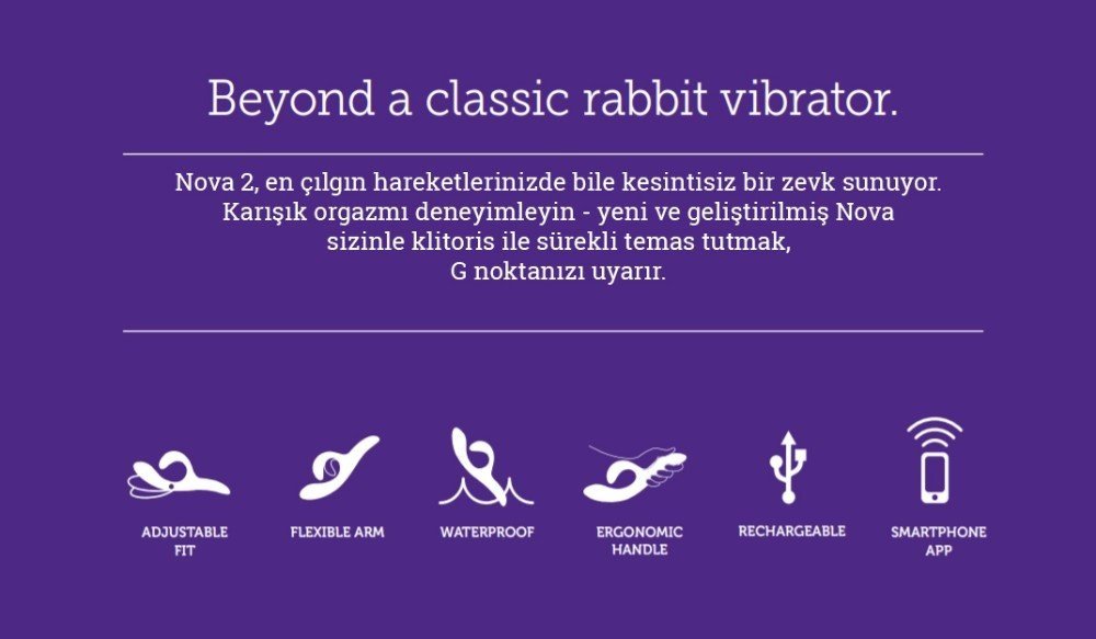 We-Vibe Nova 2 Telefon Kontrol Vibratör (Kutusuz Sıfır Ürün)