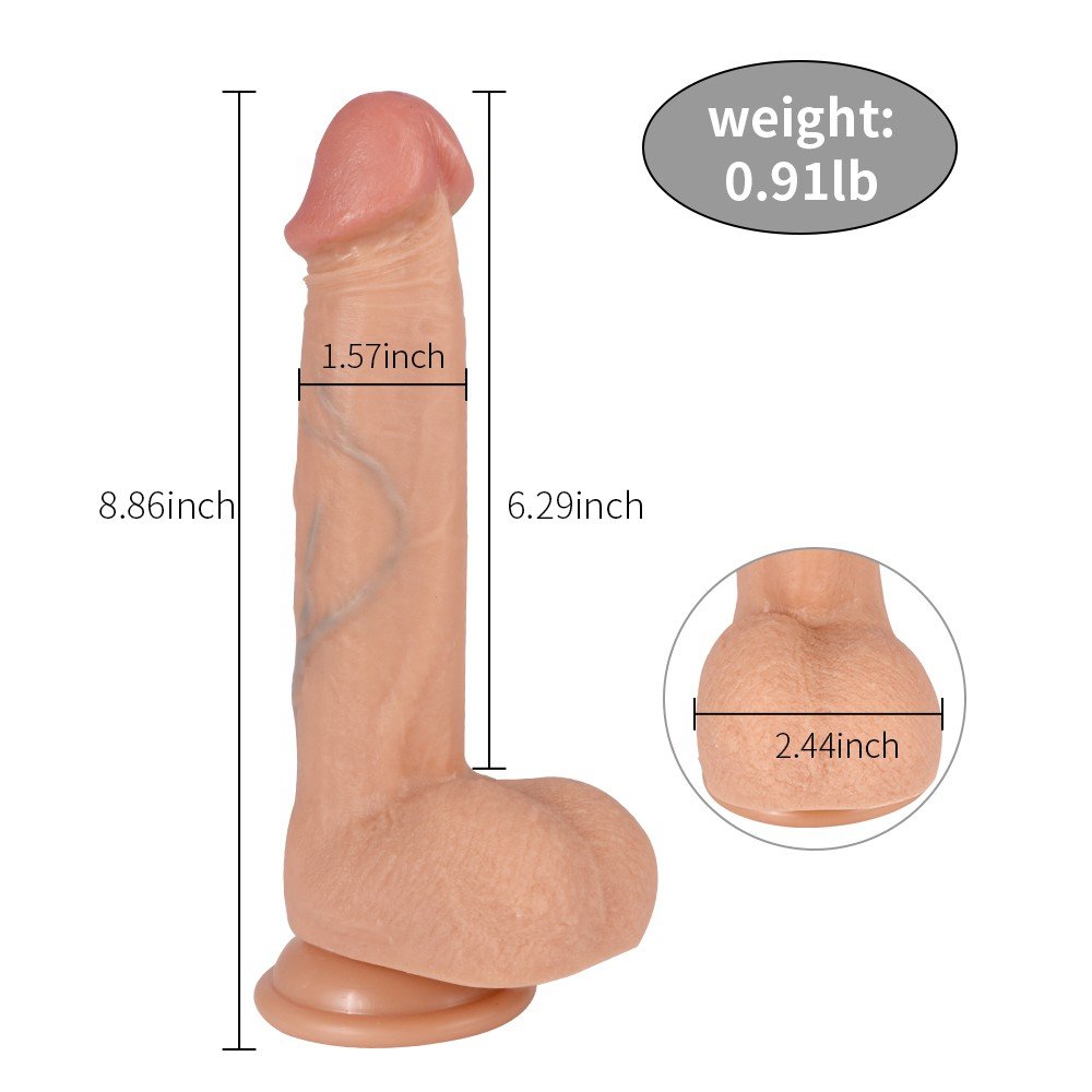 Bill Çift Katmanlı Ultra Gerçekci 23 Cm Realistik Penis Dildo