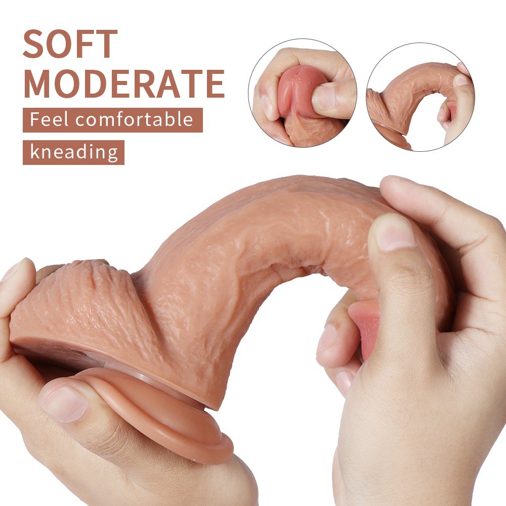 Borg Ultra Yumuşak Çift Katmanlı 20 Cm Kemerli Penis Dildo