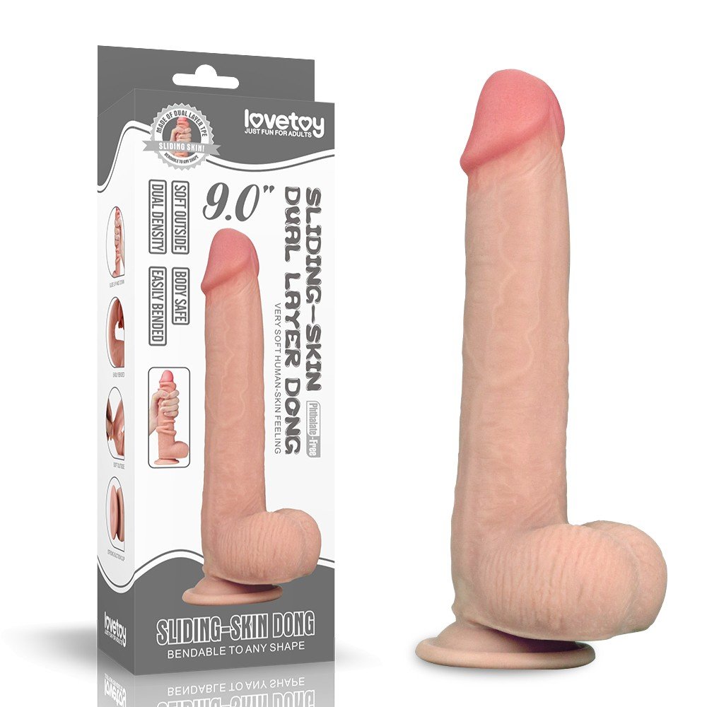 Lovetoy Hareketli Dış Yüzey Özel Seri Ultra Yumuşak 23  Cm Realistik Penis