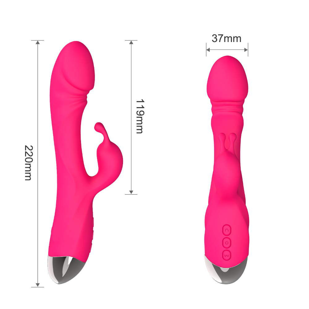 G Bölgesi ve Klitoris Özel 10 Modlu Titreşimli Şarjlı Su Geçirmez Mor Vibratör