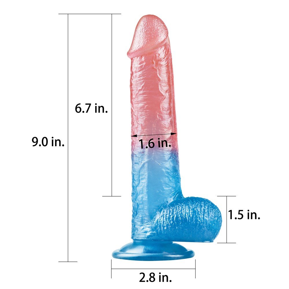 Lovetoy Renkli Ultra Yumuşak 23 Cm Jel Dildo