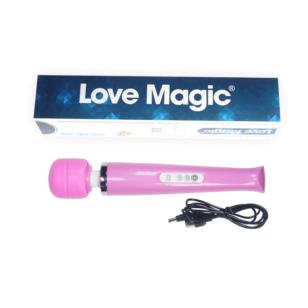 Magic Wand 20 Hızlı Şarjlı Pembe Masaj ve Orgazm Vibratör + 2 Başlık 