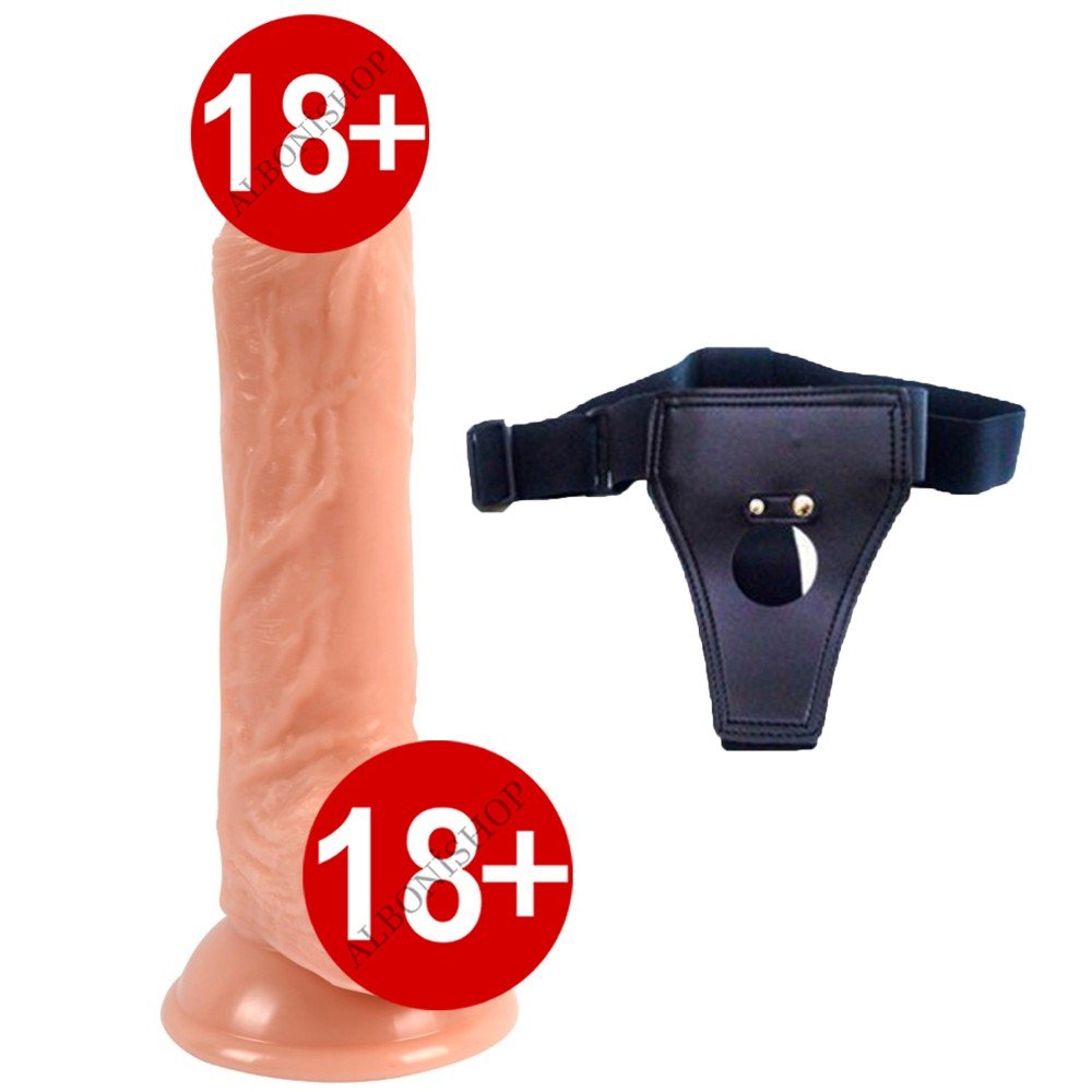 Hales Cock 23 Cm Gerçekçi Yumuşak Belden Bağlamalı Realistik Penis