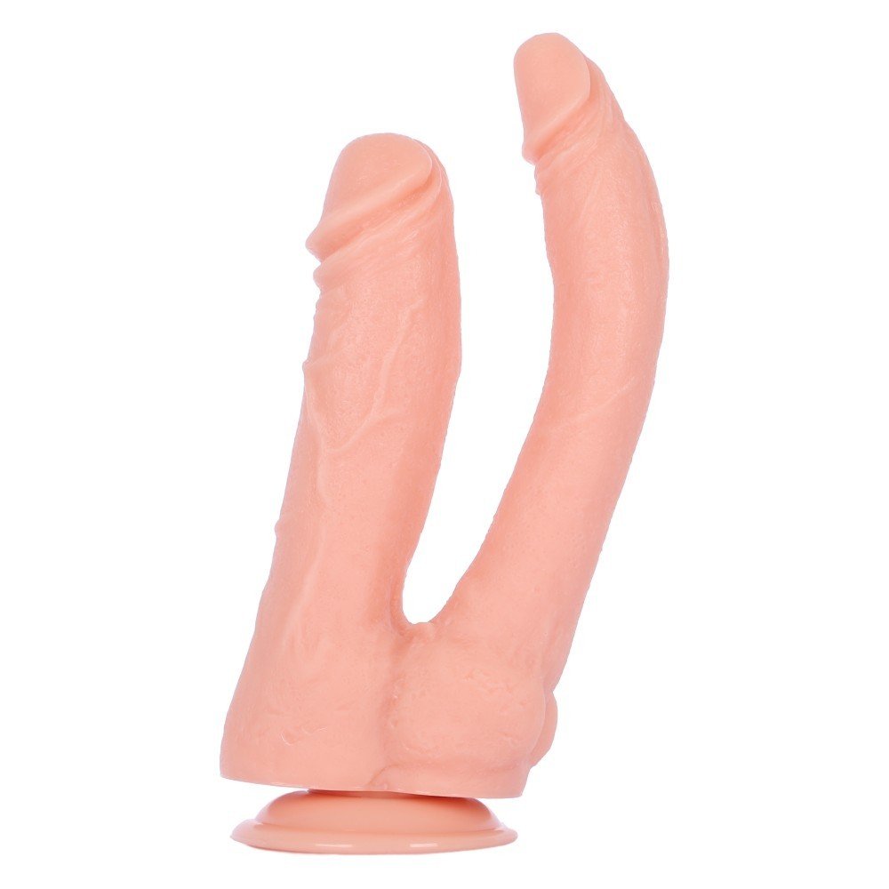 Damarlı 23 Cm Yumuşak Double Belden Bağlamalı Realistik Dildo