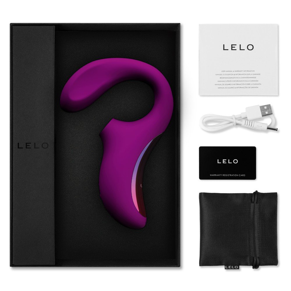 Lelo - Enigma Deep Rose Emiş Yapabilen Çift Etkili Ultra Lüks Masaj Aleti Vibratör