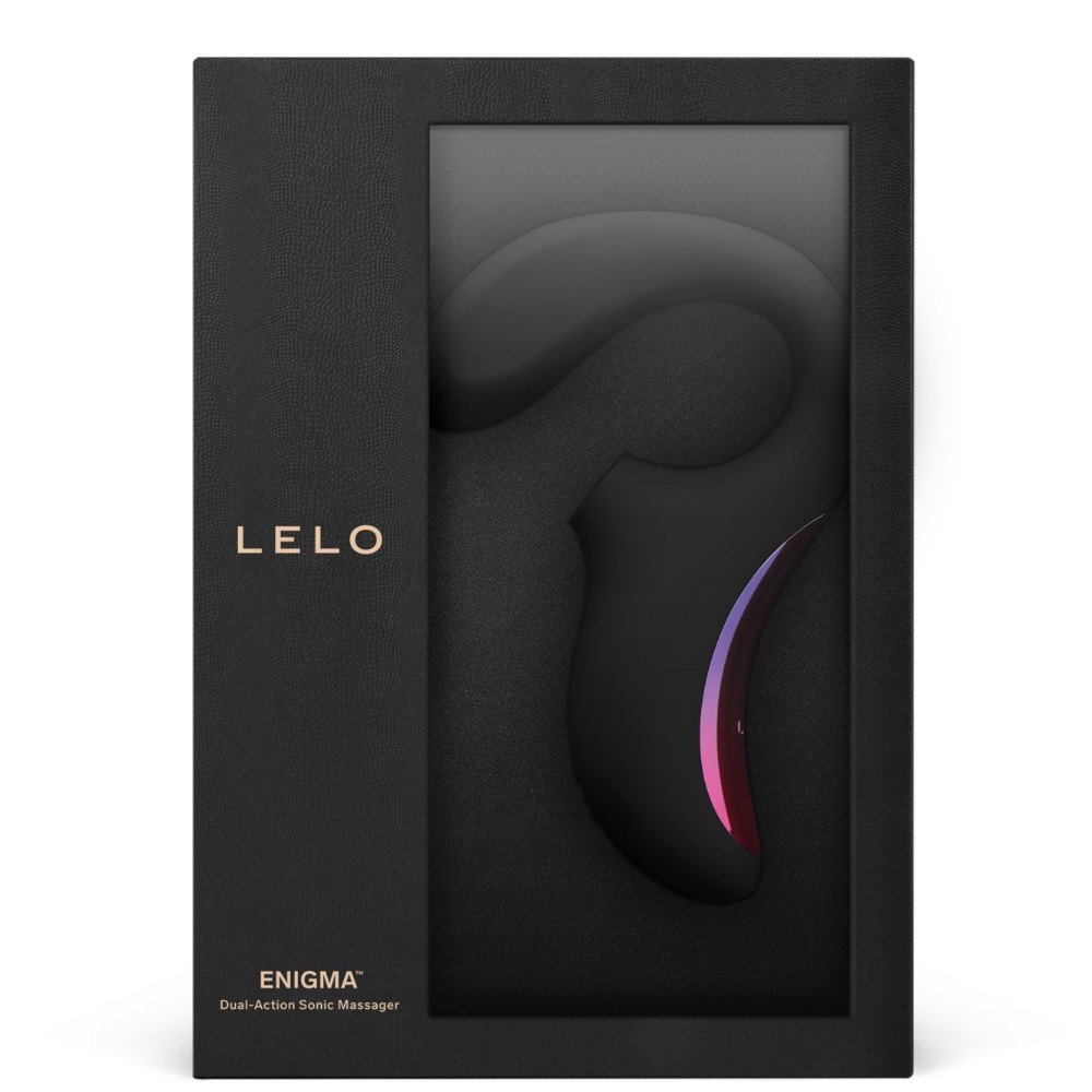 Lelo - Enigma Black Emiş Yapabilen Çift Etkili Ultra Lüks Siyah Masaj Aleti Vibratör