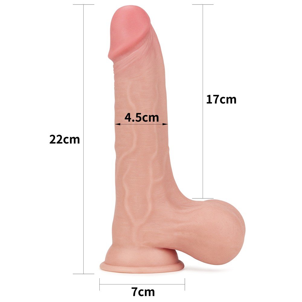 Lovetoy Hareketli Dış Yüzey Özel Seri Ultra Yumuşak 22 Cm Realistik Penis-317006