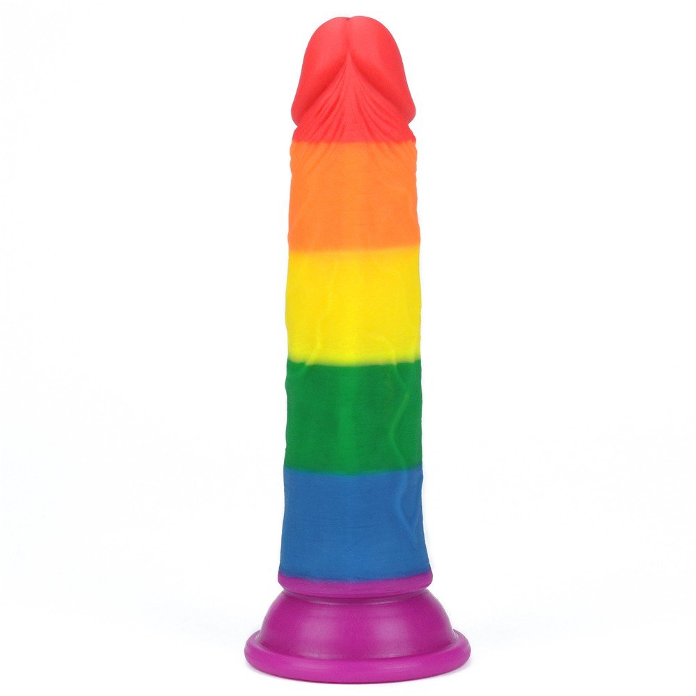 Lovetoy Prider Gökkuşağı Renkli Damarlı 19 Cm Realistik Dildo-410025