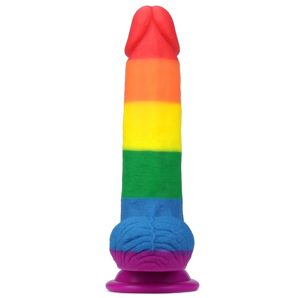 Lovetoy Prider Gökkuşağı Renkli Damarlı 20 Cm Realistik Dildo-410026