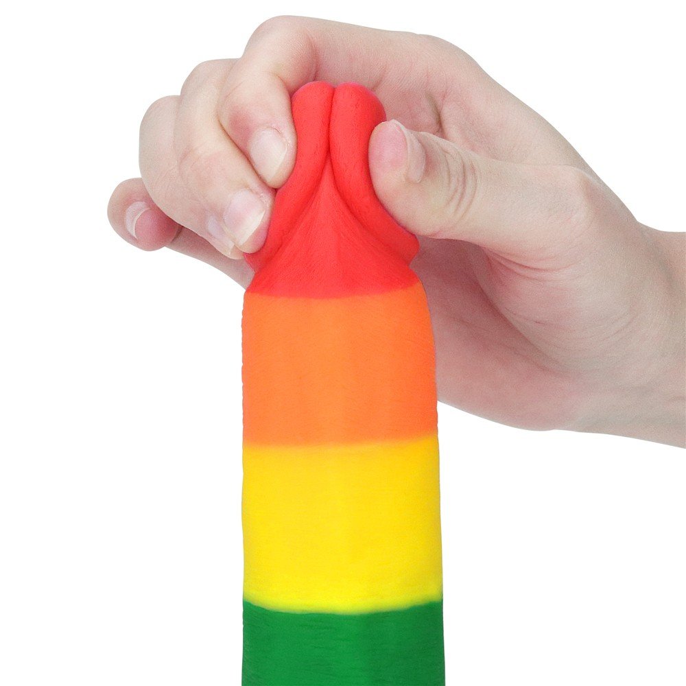 Lovetoy Prider Gökkuşağı Renkli Damarlı 20 Cm Realistik Dildo-410026