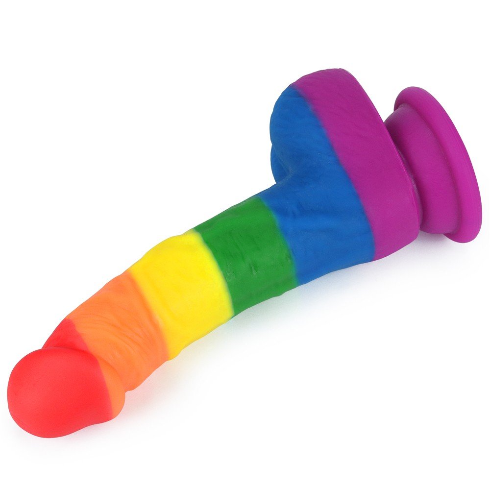 Lovetoy Prider Gökkuşağı Renkli Damarlı 21 Cm Realistik Dildo-410027