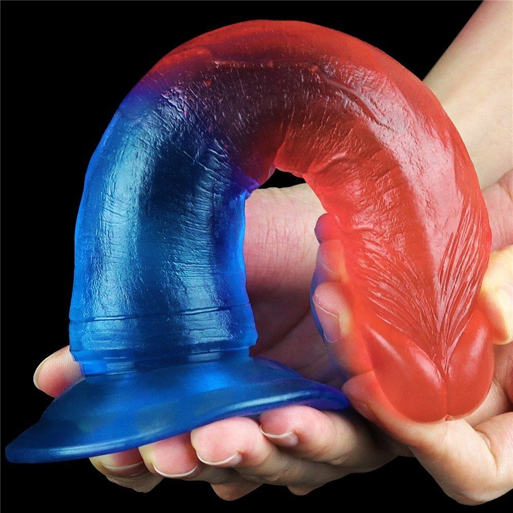 Lovetoy Çift Renkli Ultra Yumuşak 17 Cm Belden Bağlamalı Realistik Dildo