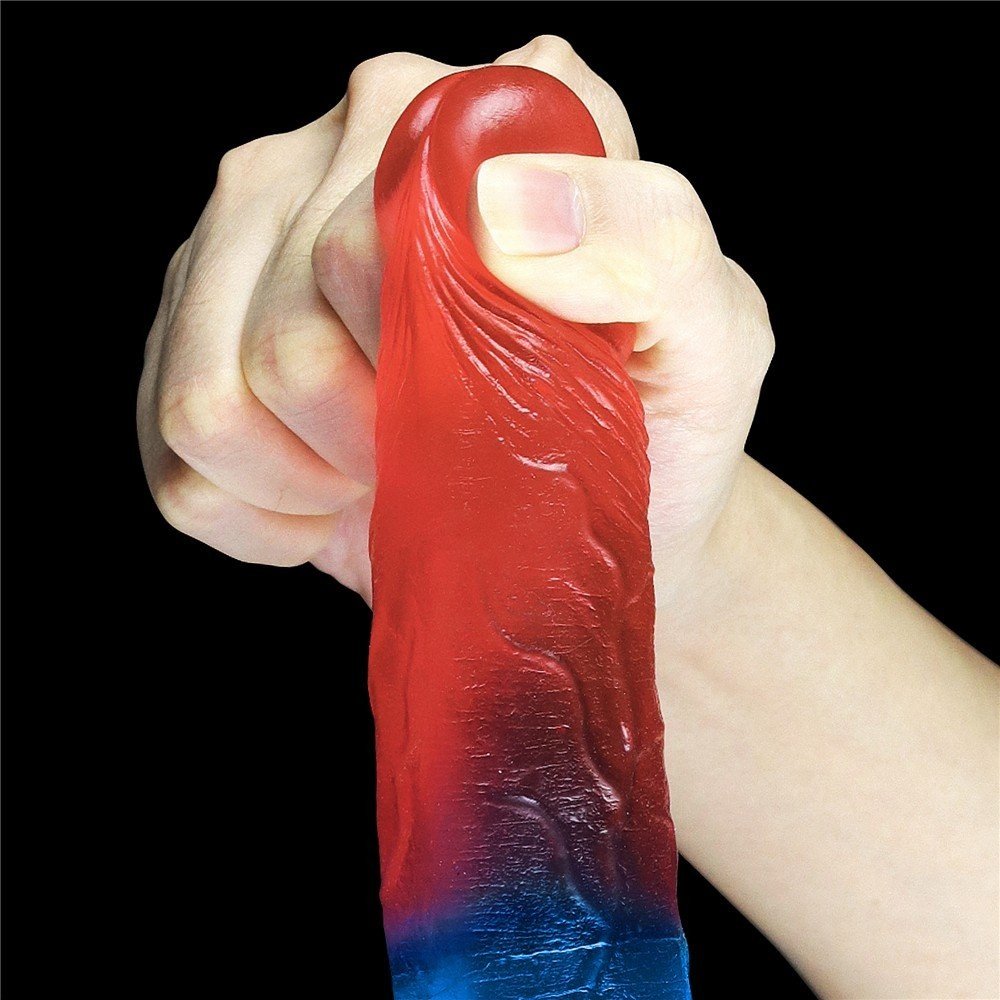 Lovetoy Çift Renkli Ultra Yumuşak 17 Cm Belden Bağlamalı Realistik Dildo