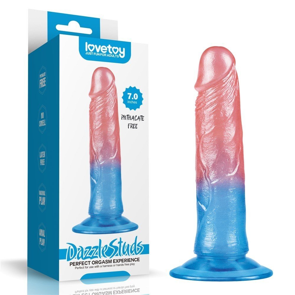 Lovetoy Çift Renkli Ultra Yumuşak 17 Cm Belden Bağlamalı Realistik Dildo