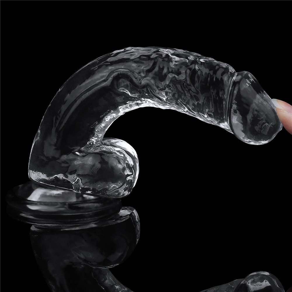 Lovetoy Flawless Clear 19 Cm Yumuşak Şeffaf Kemerli Jel Dildo	