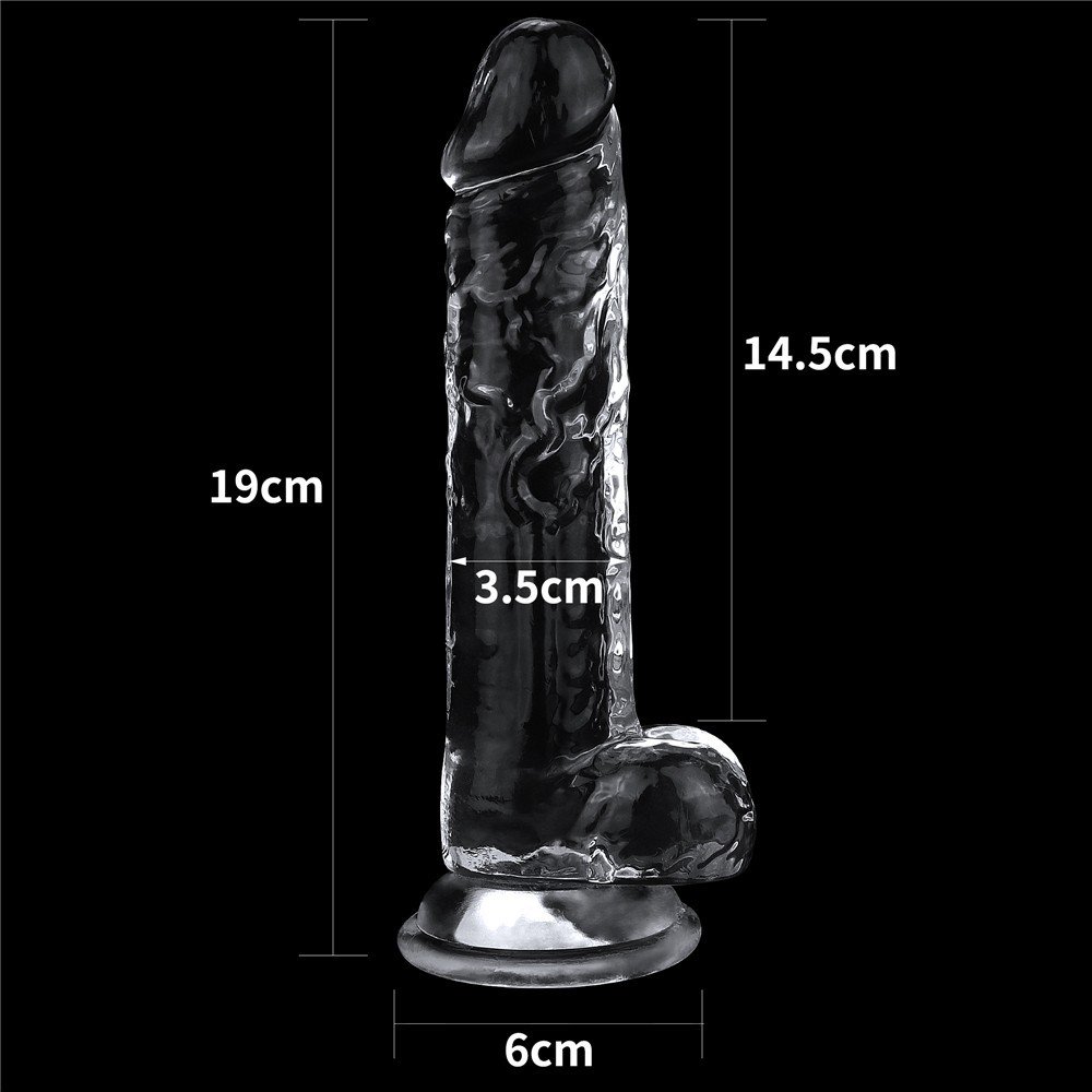 Lovetoy Flawless Clear 19 Cm Yumuşak Şeffaf Kemerli Jel Dildo	