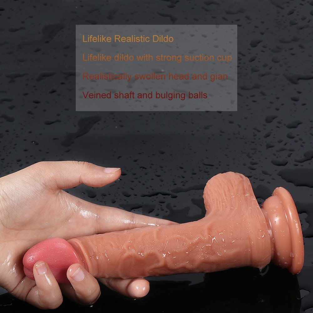 Ultra Gerçekci Ekstra Yumuşak Dokulu Çift Katmanlı 19 Cm Realistik Penis Dildo