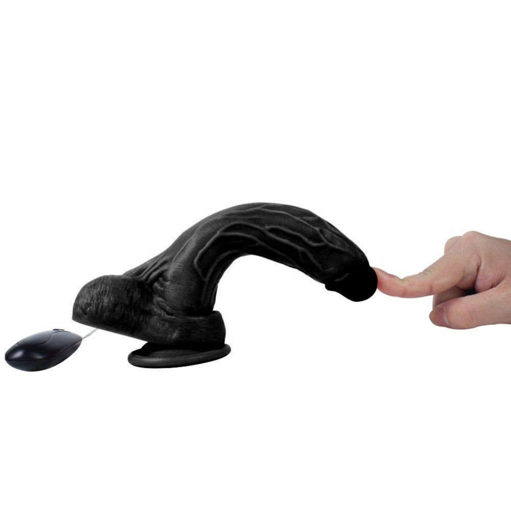 Dildo Series Siyah Dragon 21 Cm 10 Modlu Titreşimli Realistik Penis