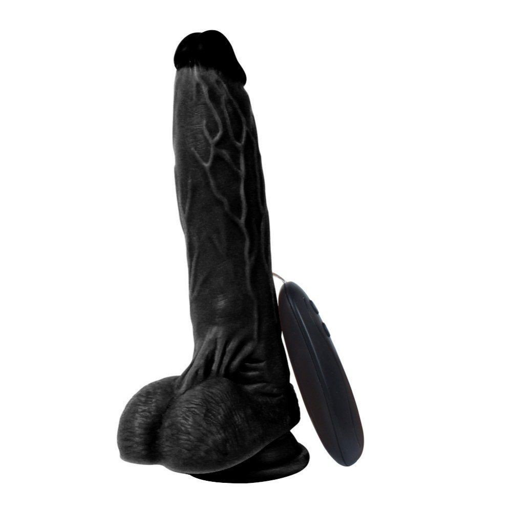 Dildo Series Siyah Dragon 21 Cm 10 Modlu Titreşimli Realistik Penis