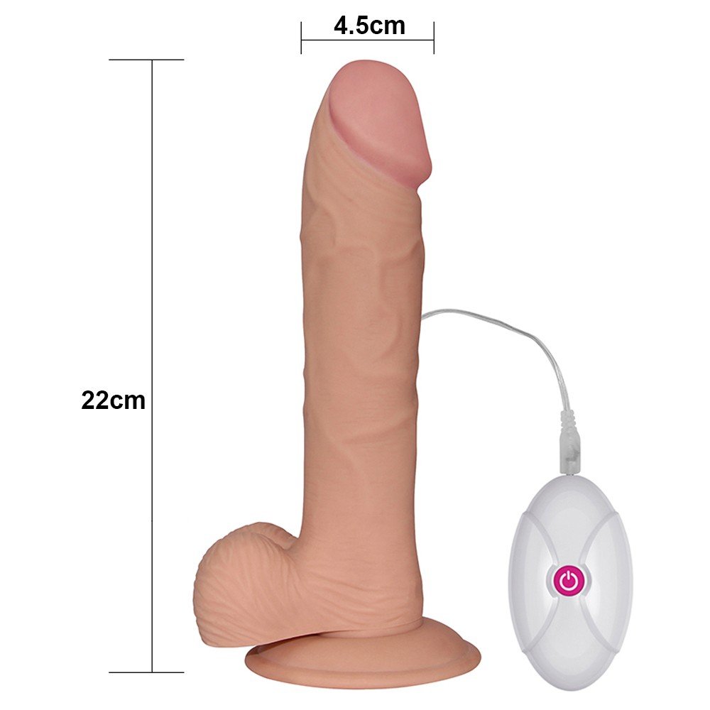 Lovetoy Ultra Yumuşak Özel Dokulu 23 Cm Titreşimli Realistik Penis