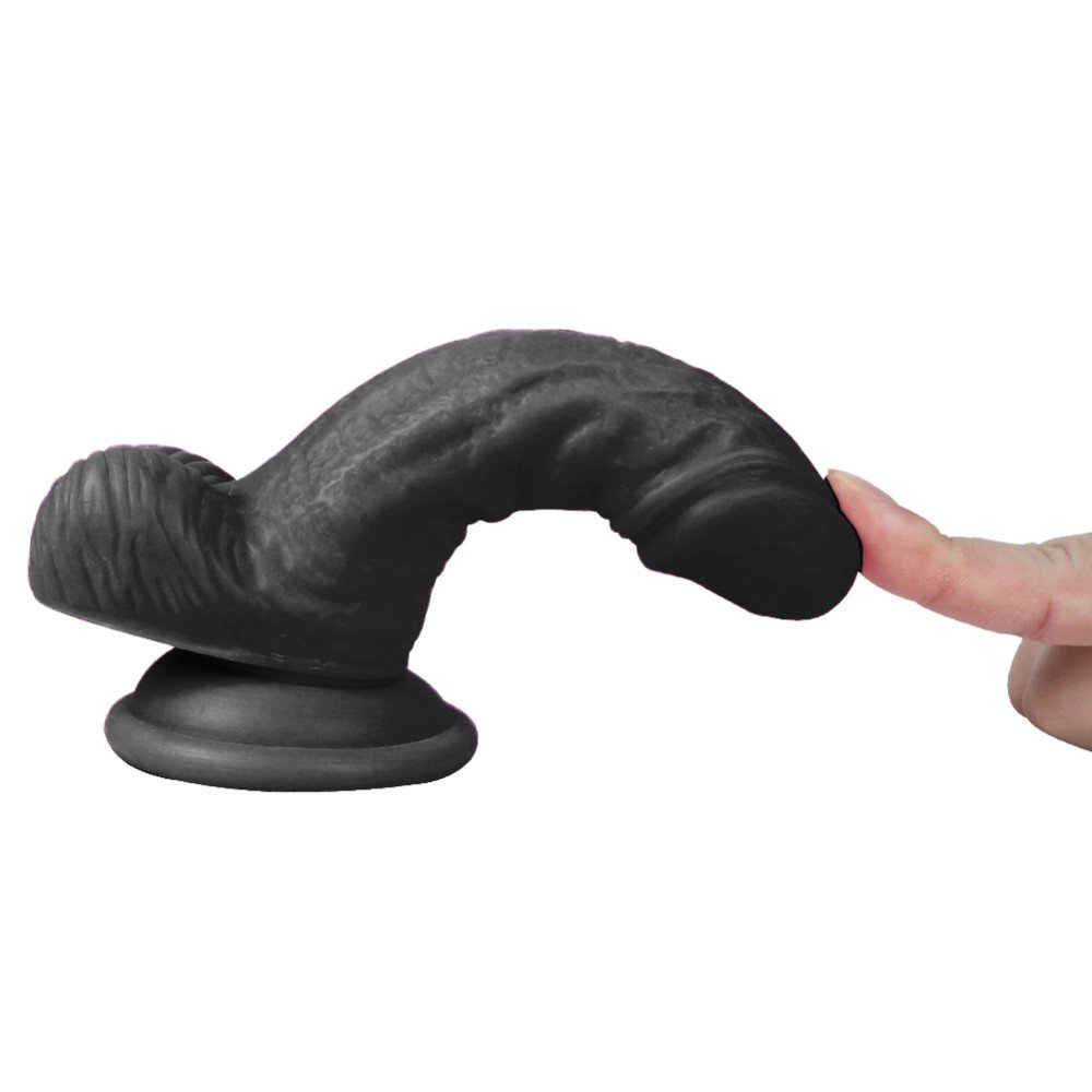 Dildo Series Siyah Vincy 13 Cm  Kullanılabilen Realistik Penis