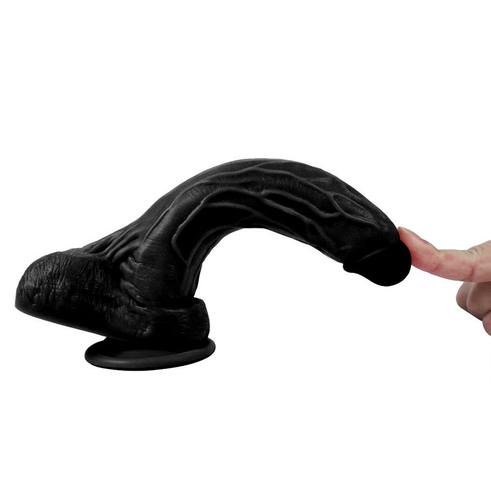 Dildo Series Siyah Dragon 21 Cm Belden Bağlamalı Realistik Penis