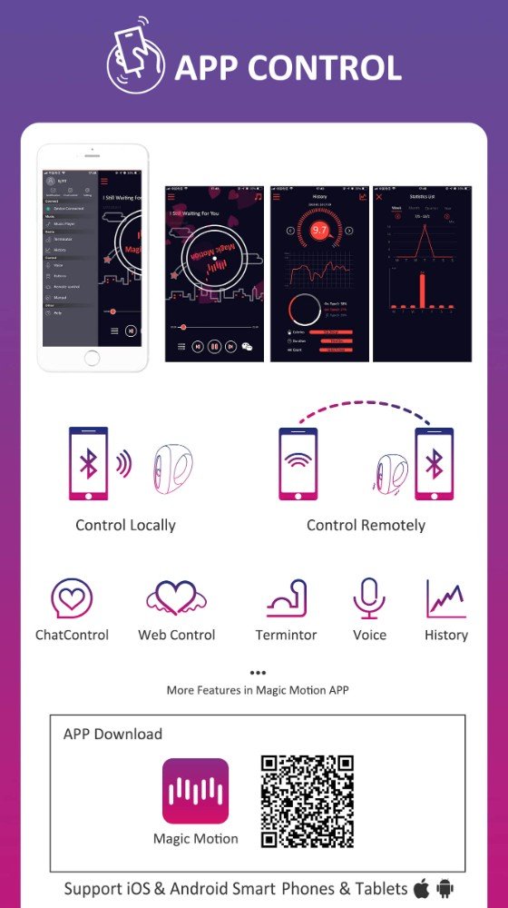 Magic Motion - Dante Smart Telefon Kontrol Şarjlı Penis Halkası