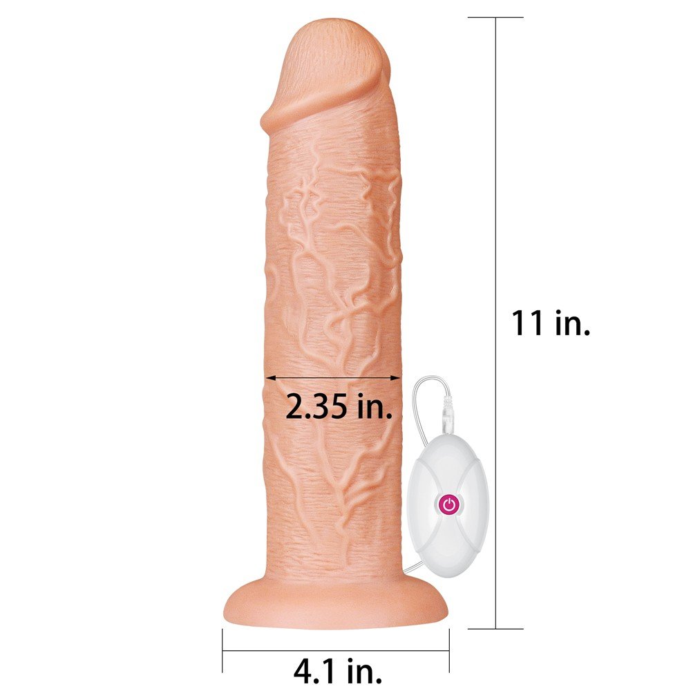 Lovetoy 28 Cm 10 Modlu Titreşimli Ultra Kalın Realistik Penis