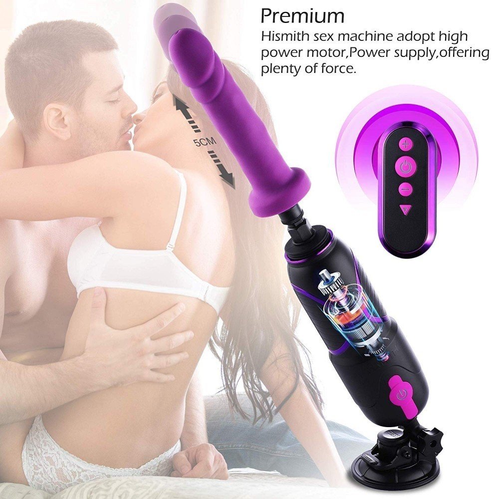 Hismith Telefon Uyumlu ve Kumandalı Vantuzlu Güçlü Sex Makinesi