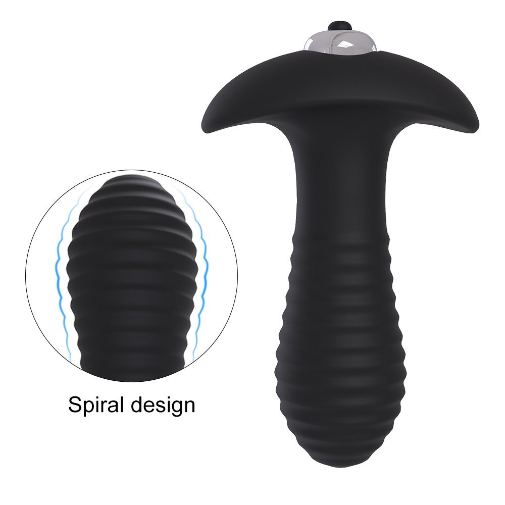 Spiral Ekstra Uyarıcı Gövde Tasarımlı  Titreşimli Anal Plug