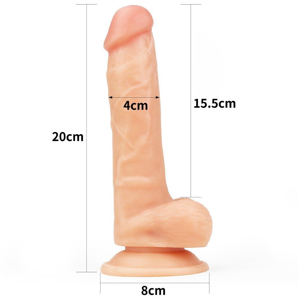 Lovetoy Yeni Nesil Ultra Yumuşak Damarlı Özel Dokulu 20 Cm Realistik Penis-1089