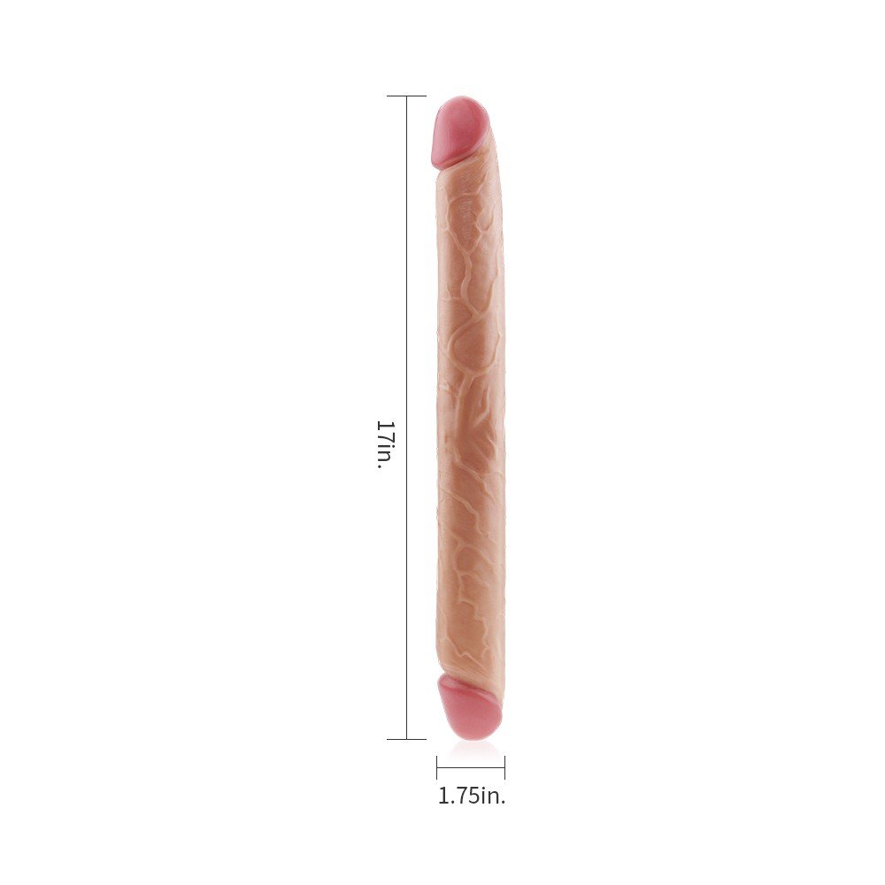 Lovetoy Ultra Yumuşak Damarlı 45 Cm Realistik Çift Başlı Penis-2213