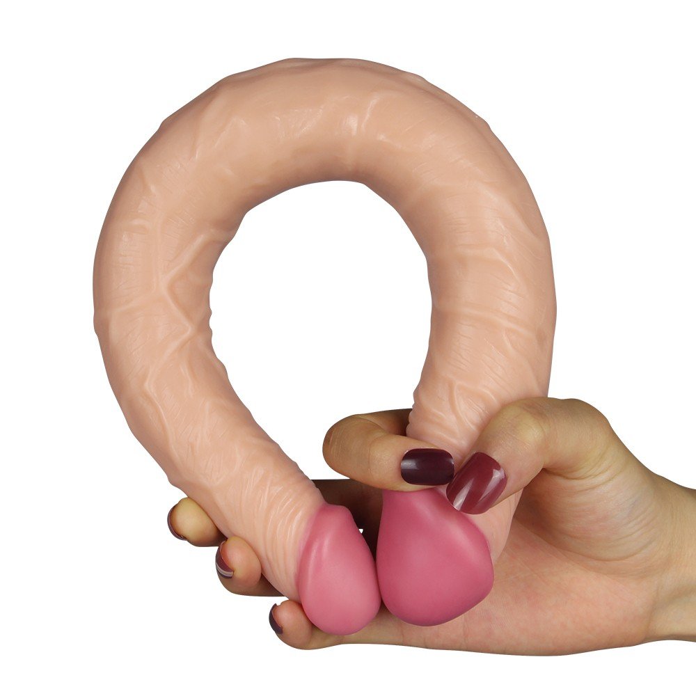 Lovetoy Dev Boyutlu 37 Cm Ultra Soft Çift Başlı Realistik Penis-2214