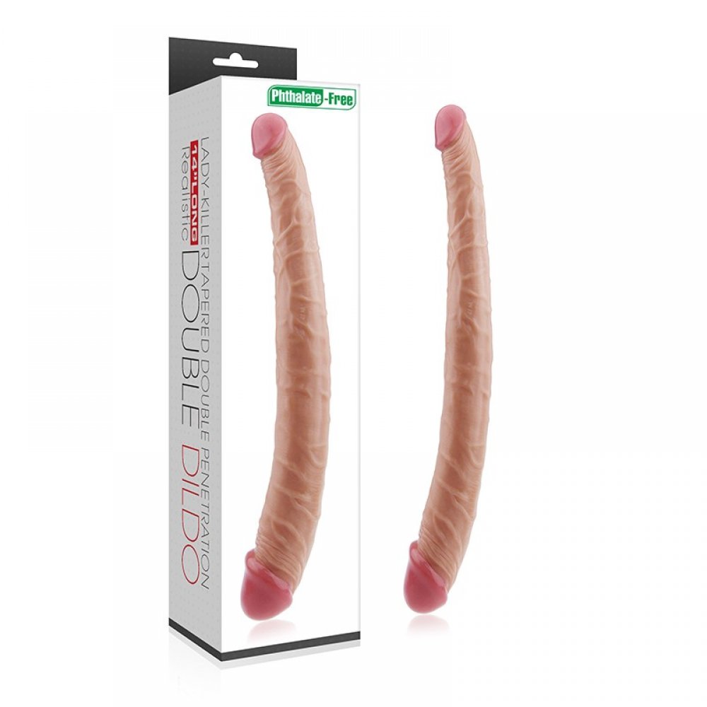 Lovetoy Dev Boyutlu 37 Cm Ultra Soft Çift Başlı Realistik Penis-2214