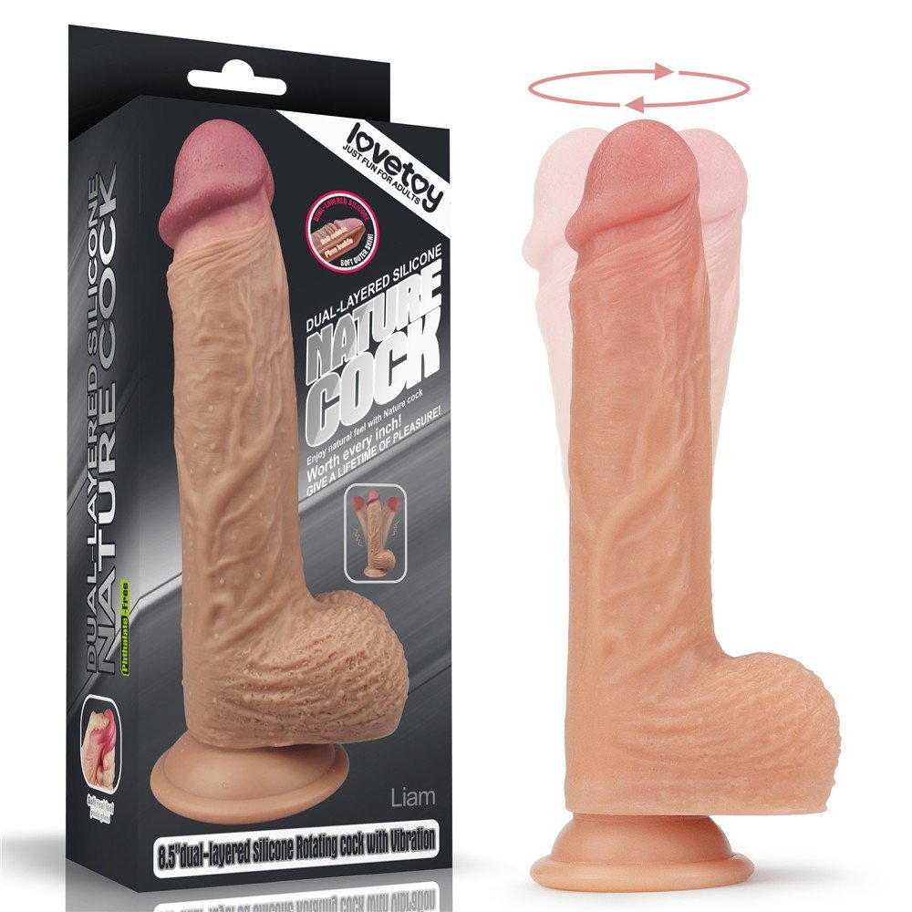 Lovetoy Nature Cock Serisi Ultra Yumuşak Dönebilen ve Isınabilen 21 Cm Titreşimli Penis