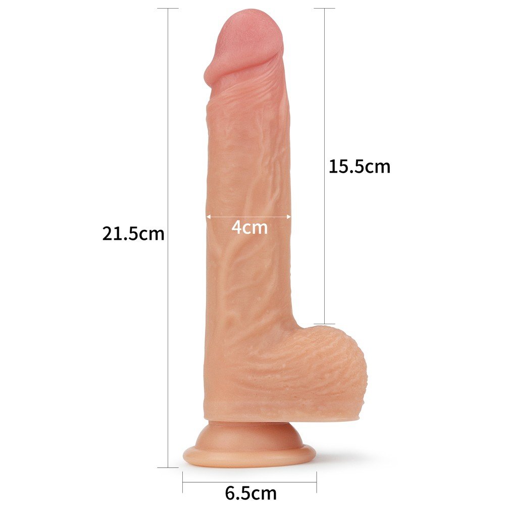 Lovetoy Nature Cock Serisi Ultra Yumuşak Dönebilen ve Isınabilen 21 Cm Titreşimli Penis