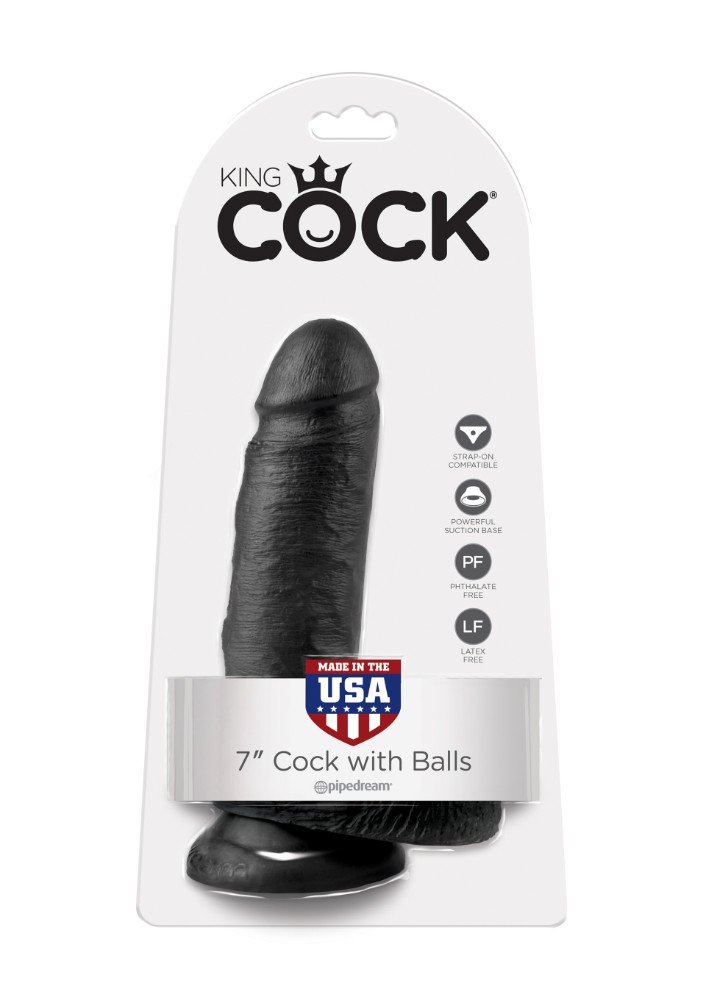 Pipedream Cock 7 Inch With Balls 19 Cm Siyah Realistik Penis