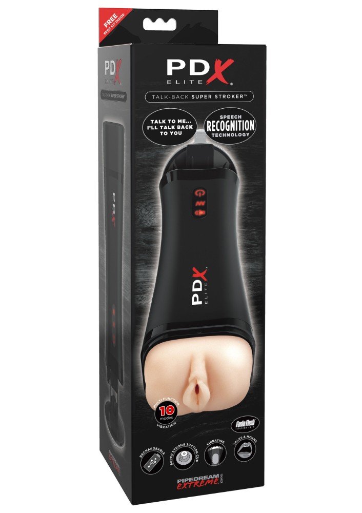 PDX Elite Talk Back Super Stoker Konuşabilen Titreşimli Süper Vajina Mastürbatör