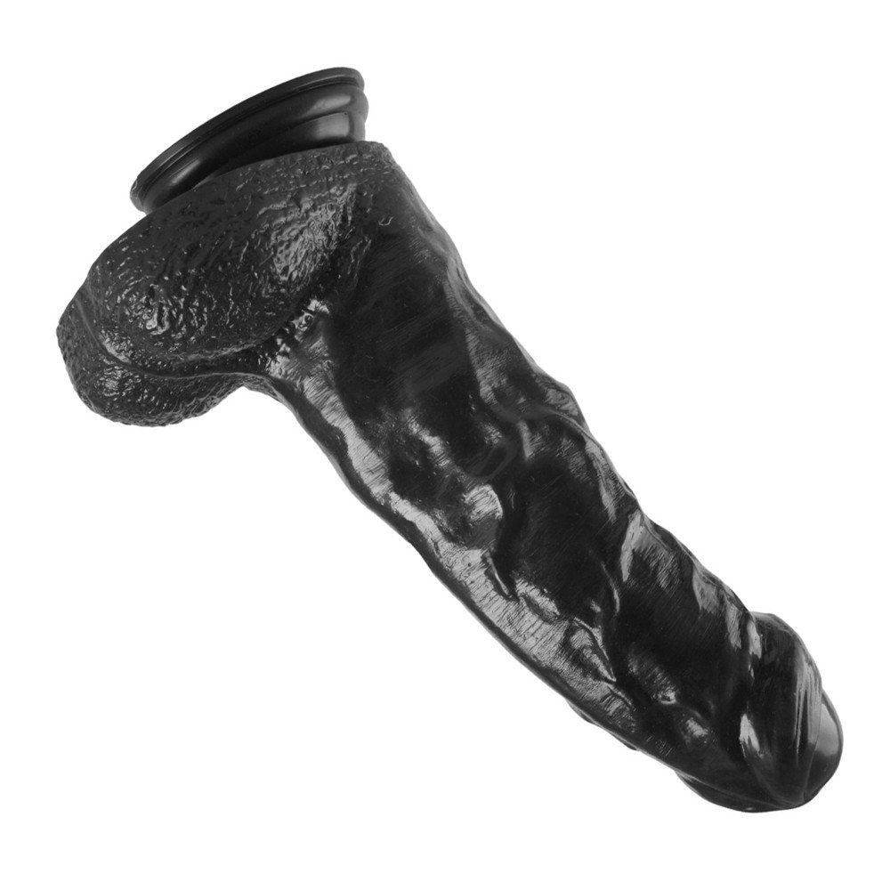 Huge Dildo 28 Cm Bükülebilen Yumuşak Realistik Siyah Dildo