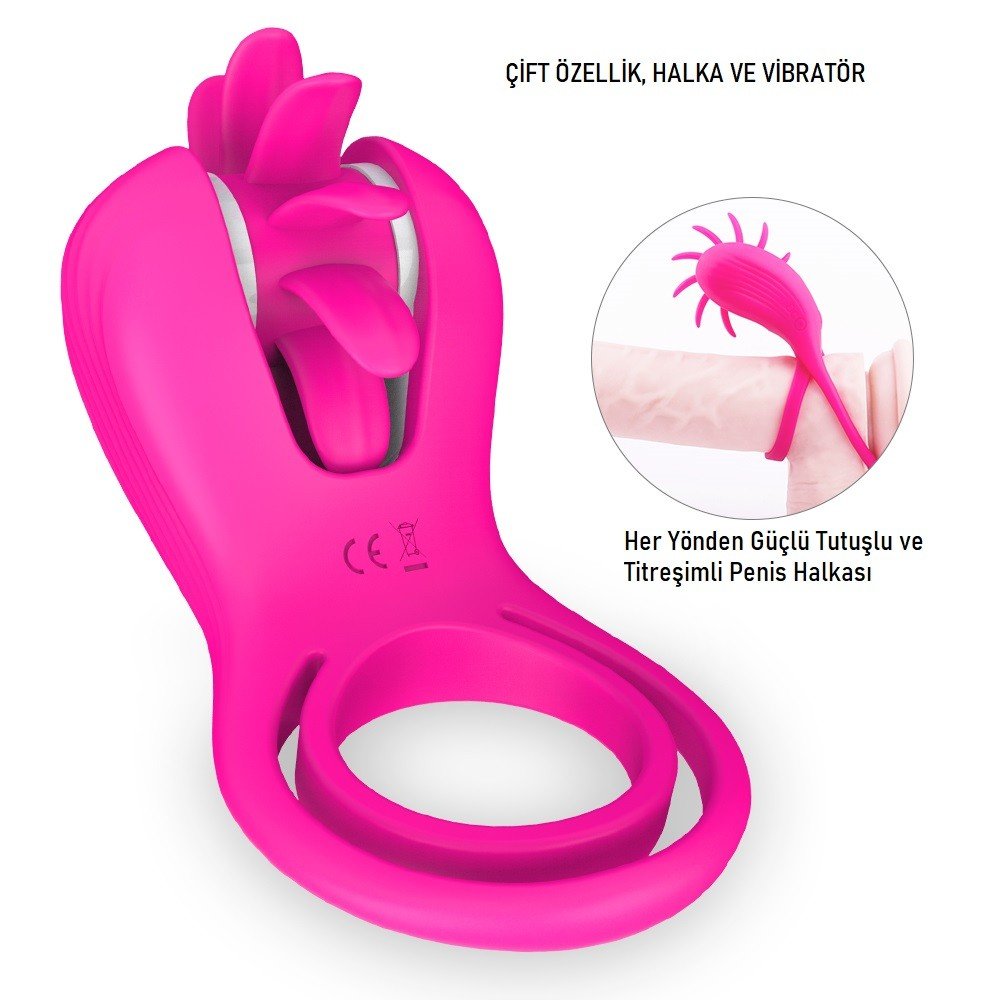 Wind 10 Modlu Dönebilen Klitoris Vibratör ve Penis Halkası