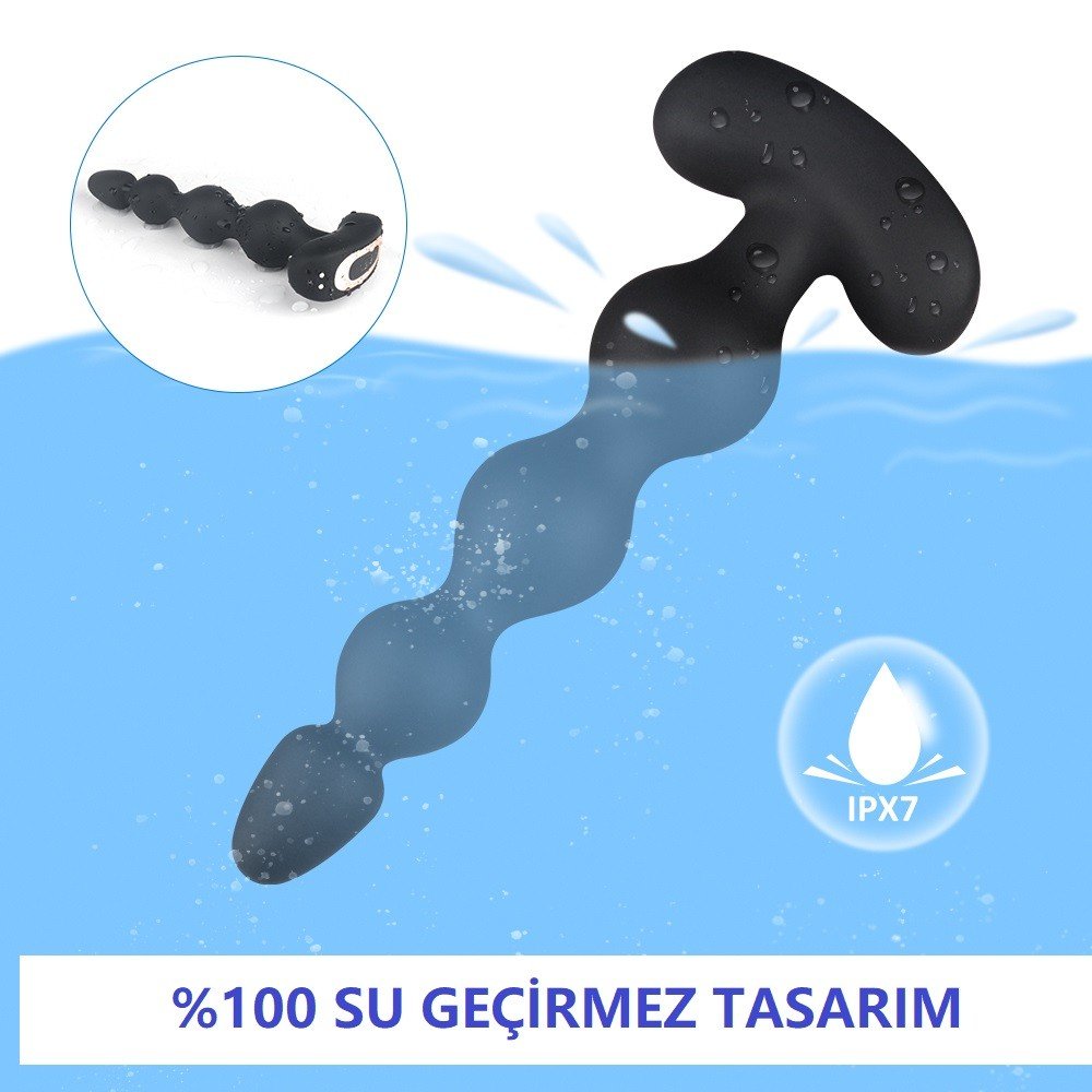 Andrew 9 Modlu Titreşimli Kumandalı Boğumlu Anal Plug & Vibratör