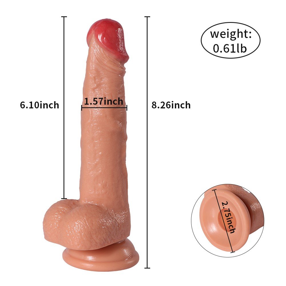 20 Cm Kumandalı Titreşimli Yumuşak Vantuzlu Realistik Penis