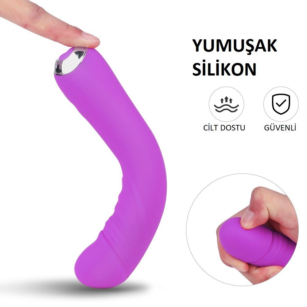 Forever Young Pembe 9 Modlu Titreşimli Isınabilen G-Bölgesi Uyarıcı Vibratör Dildo
