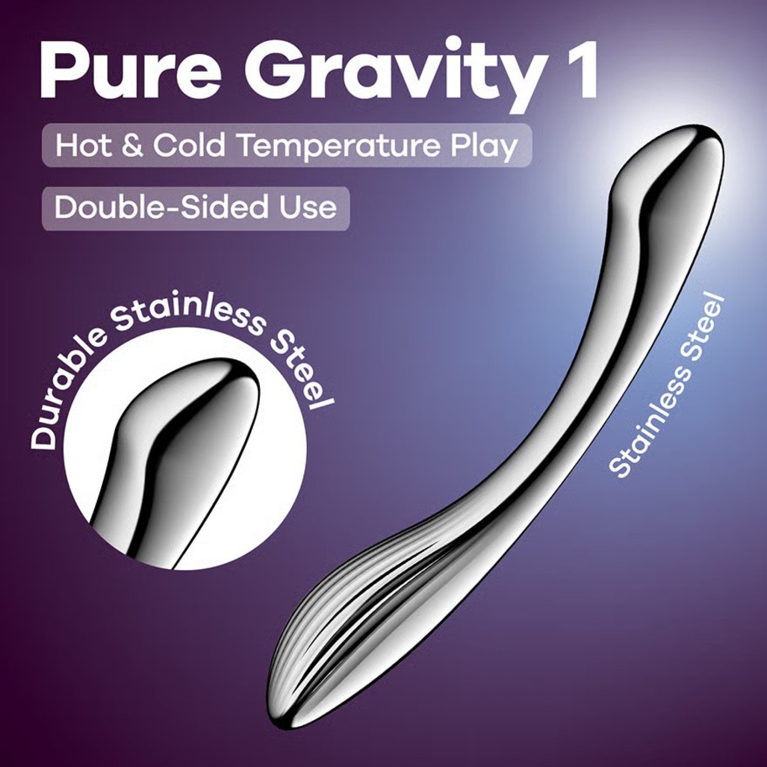 Satisfyer Pure Gravity 1 Çelik Dildo